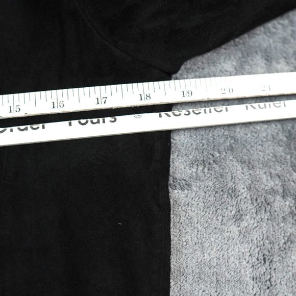 Raffaelo Women's Suede Leather Jacket Size XL Black Silver Zipper‎ Stylish READ - Picture 8 of 9